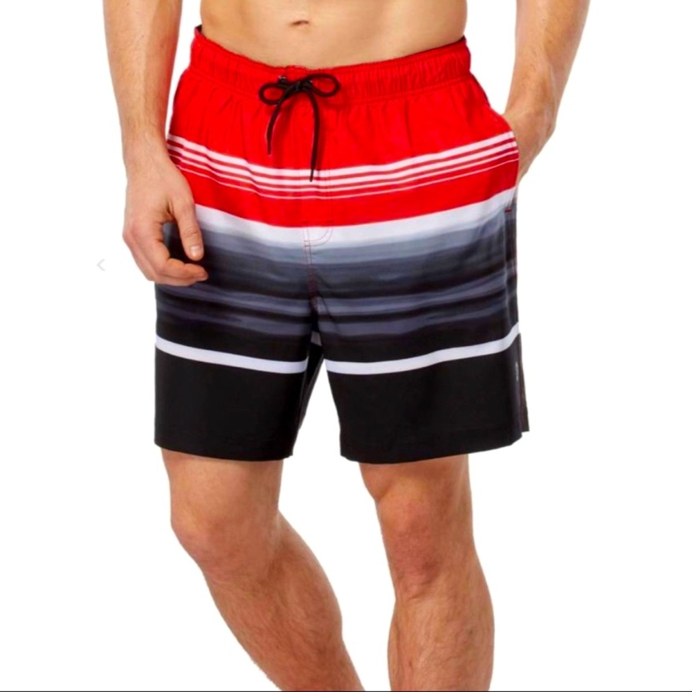 FREE COUNTRY Men's Cowabunga Surf Stripe Shorts NWT - XXL